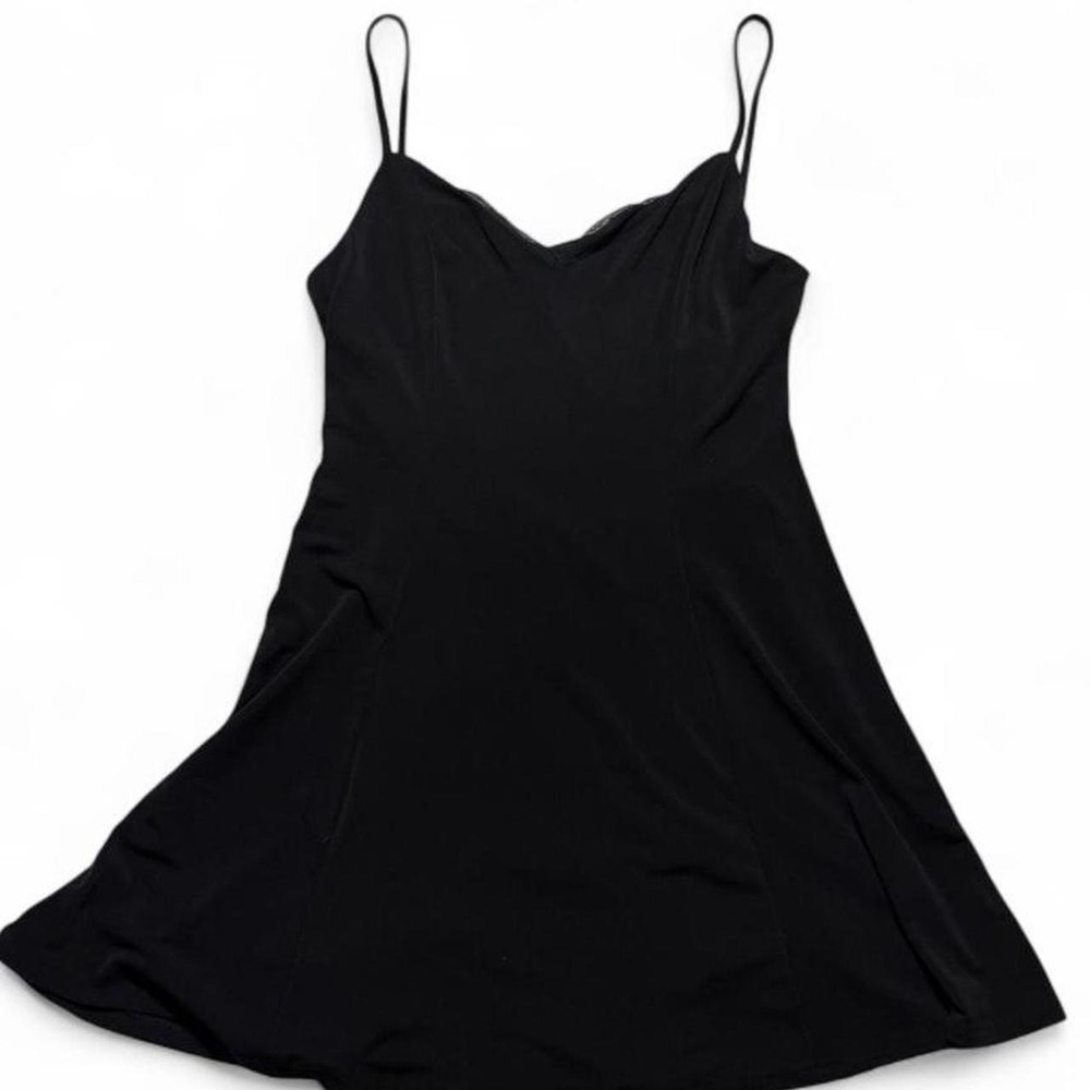 Y2K Inspired Silence + Noise Black Low Back Cage Mini Dress